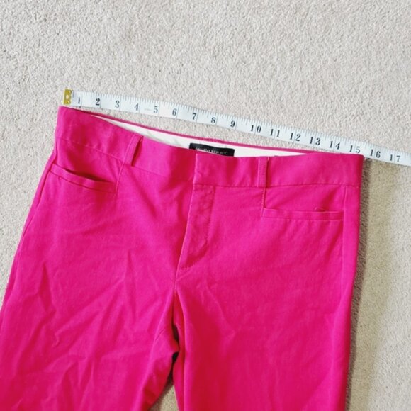 Banana Republic Sloan Barbie Hot Pink Spring Ankle Slim Cotton Stretch Pants 4 - Picture 7 of 10